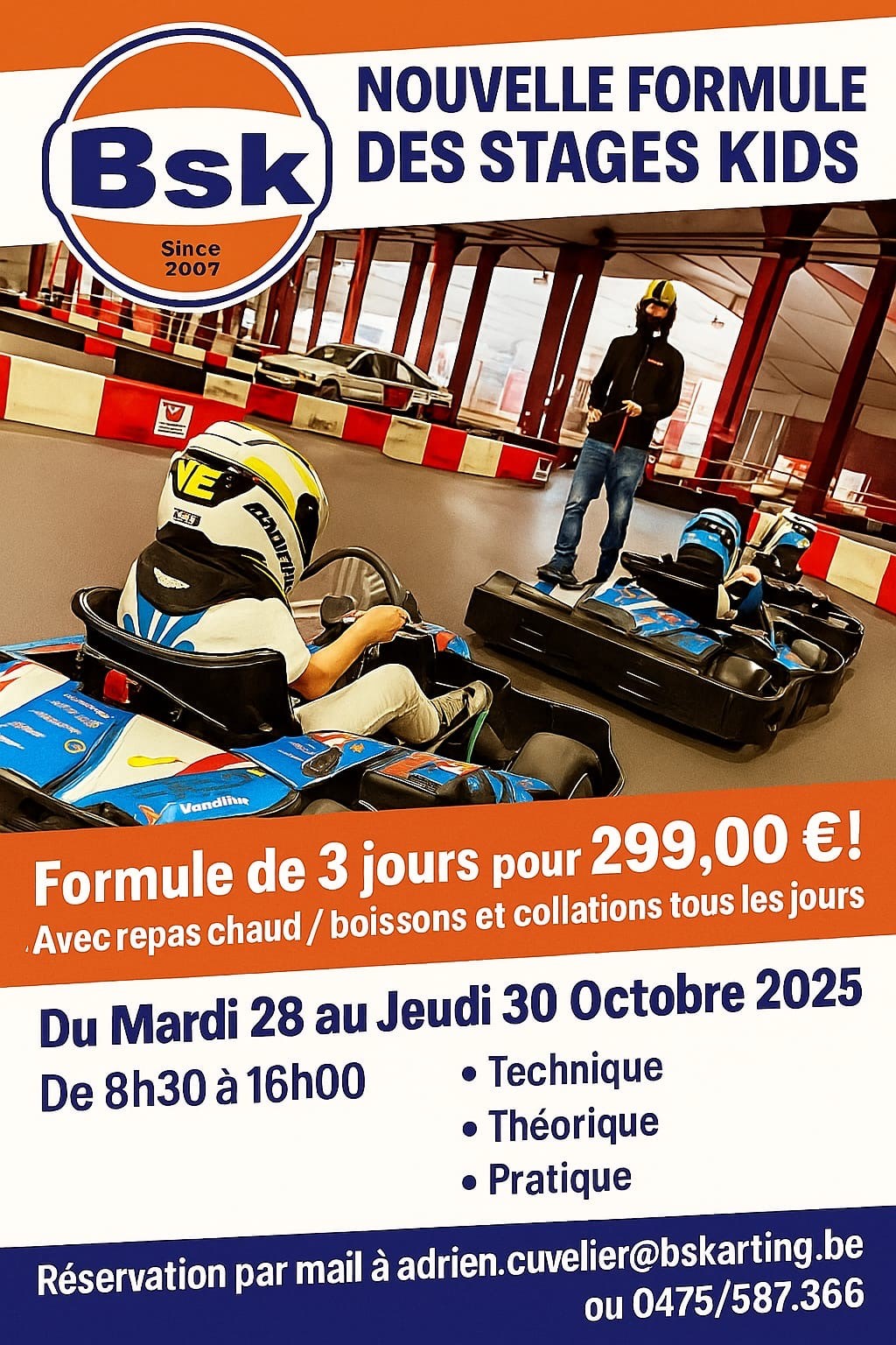 La piste de karting du BSK mesure 500 mètres de longueur et 6 mètres de largeur et propose aux pilotes confirmés ou débutants un tracé technique et performant.